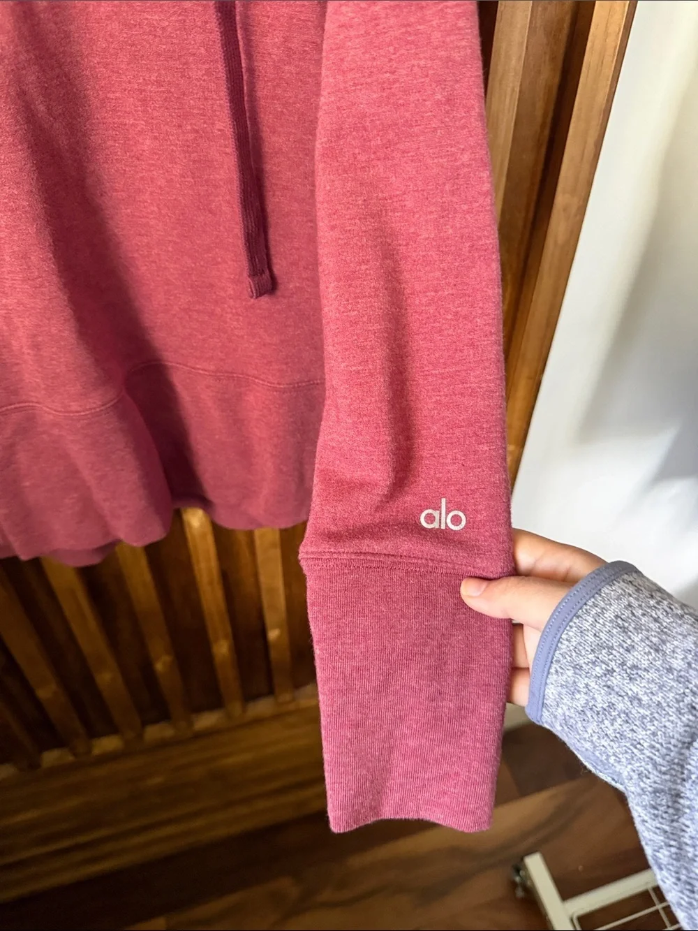 ALO YOGA Fluid Pullover Hooded Tunic Hoodie. Size S